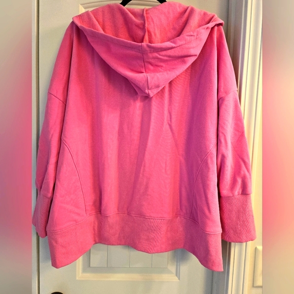 Oversized Hooded Sweatshirt, Rose Pink, Large - Picture 2 of 10